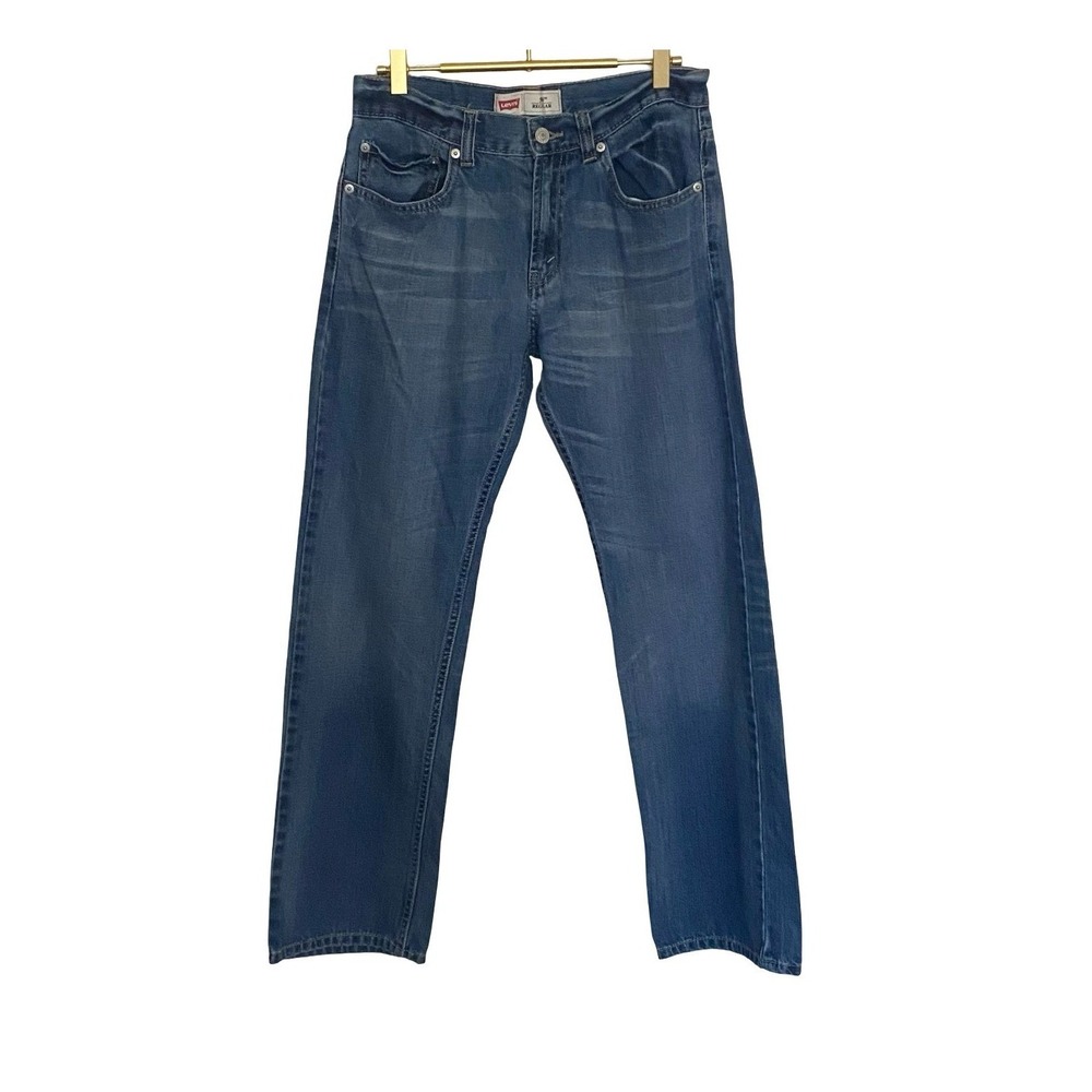 Levis 505 Regular Fit Mens Jeans 29x29 Medium Wash Blue Straight Leg Unisex
